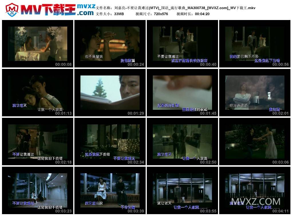 刘嘉亮-不要让我难过(MTV)_国语_流行歌曲_MA300738